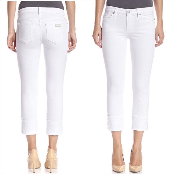 Joe's Jeans Denim - Joe’s Jeans Cuffed Cropped White Jeans Size 29